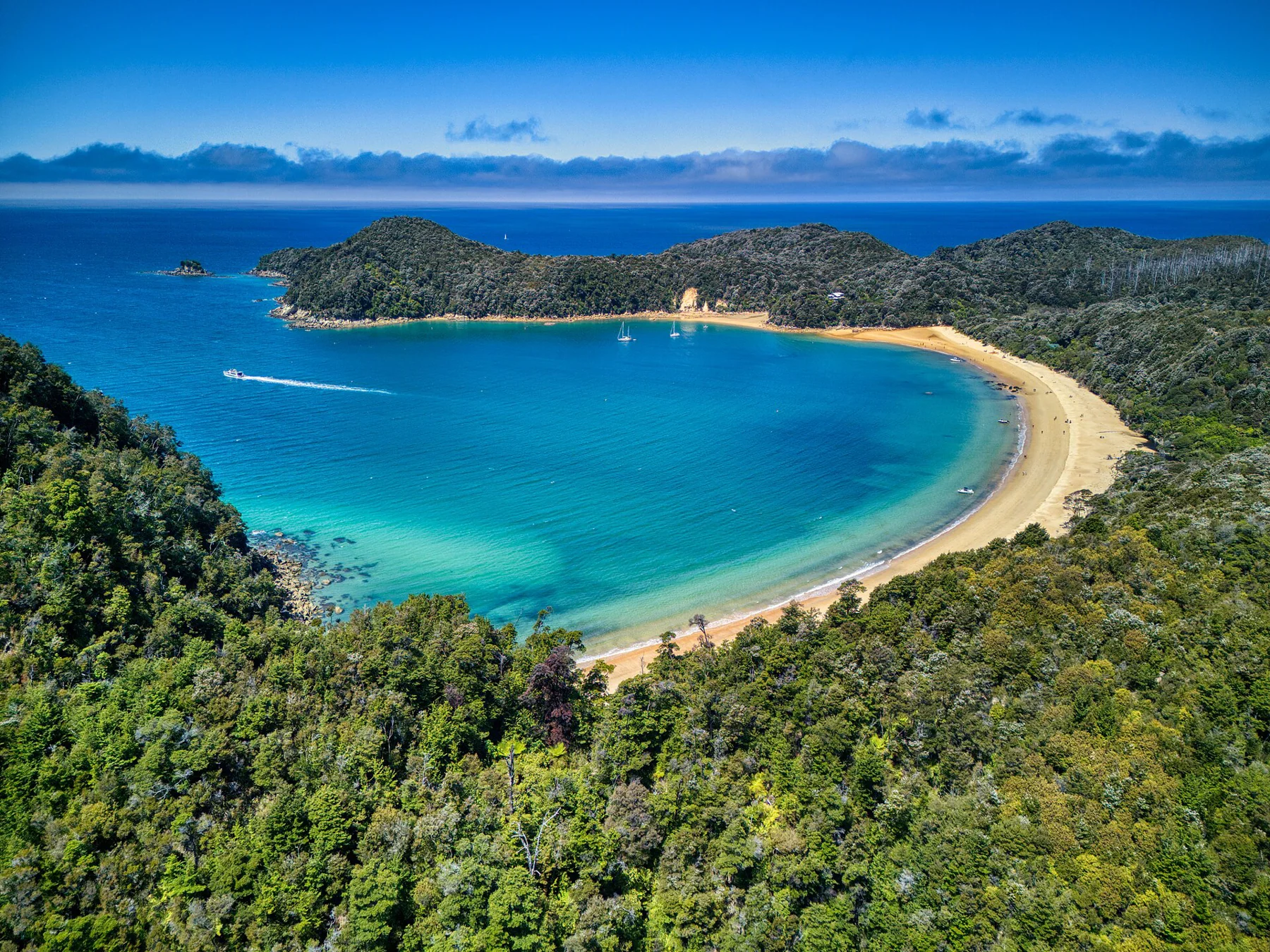 Anchorage Bay in Abel Tasman National Park on New Zealand’s South Island.