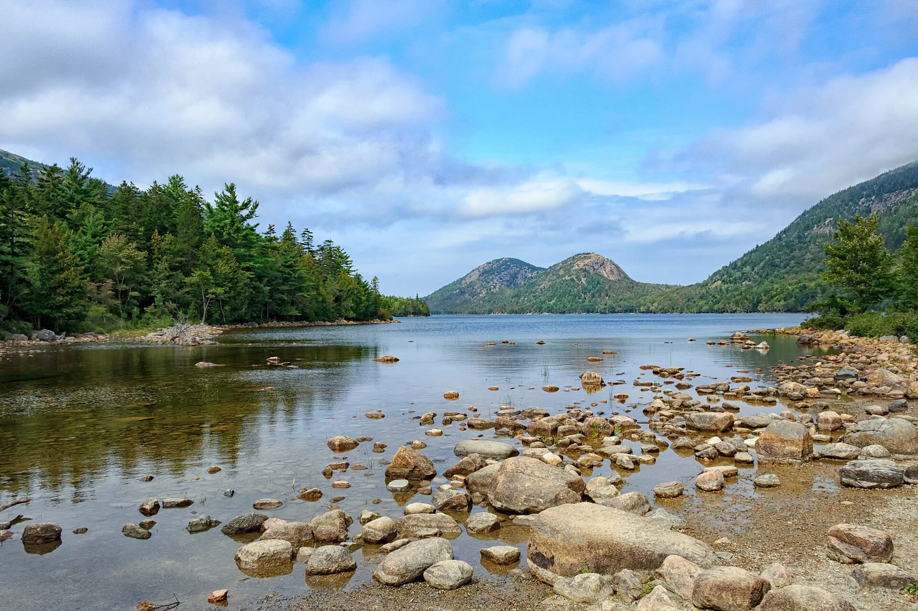 Jordan Pond and the Bubbles in Acadia National Park, Maine.
