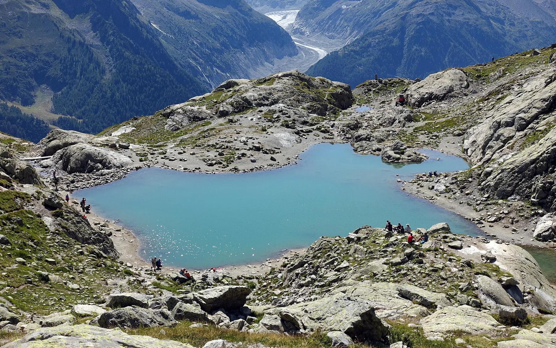 Lac Blanc in the Aiguilles Rouges above Chamonix.