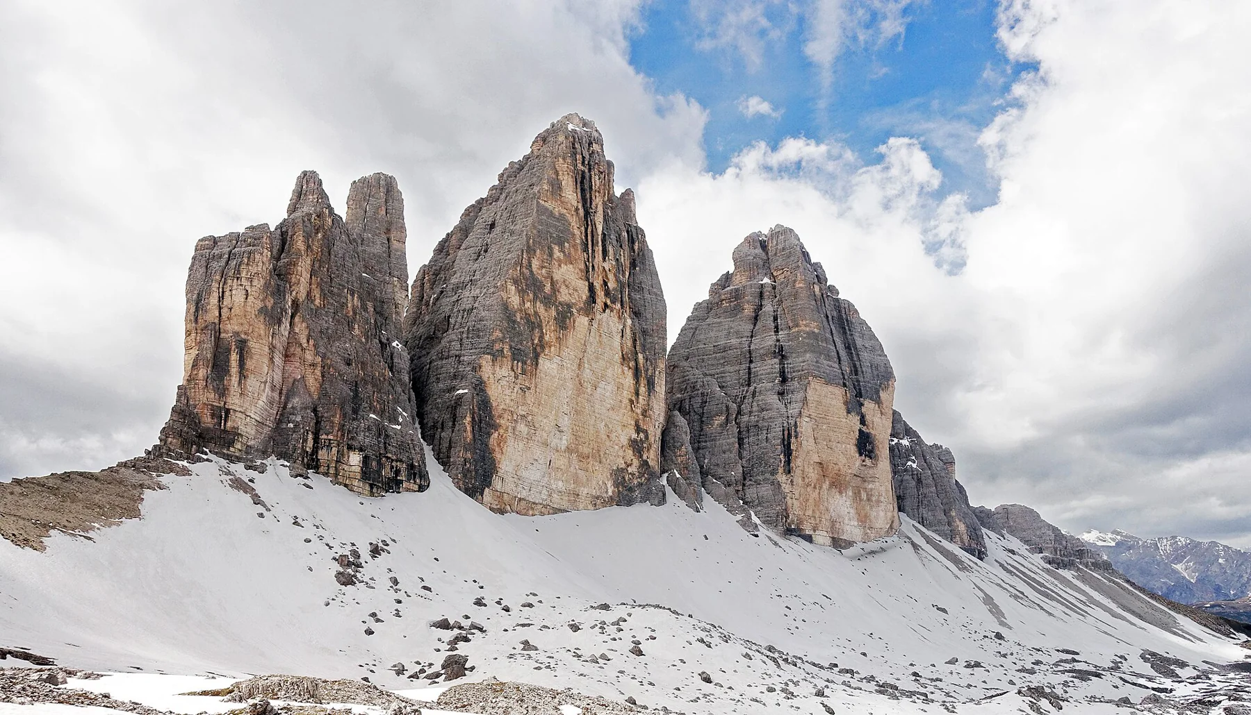 Tre Cime di Lavaredo in the Italian Dolomites.