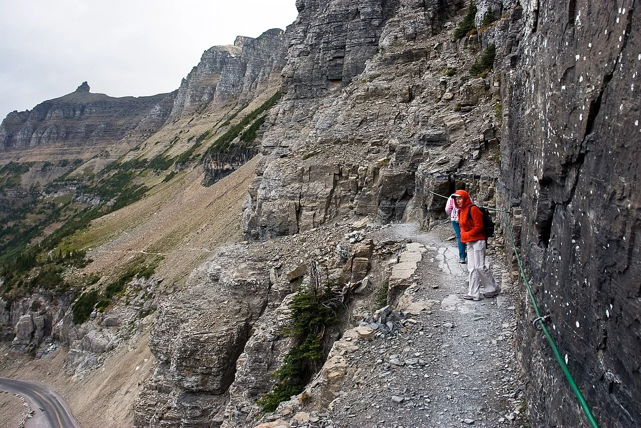 The Highline Trail in Glacier National Park, Montana.
