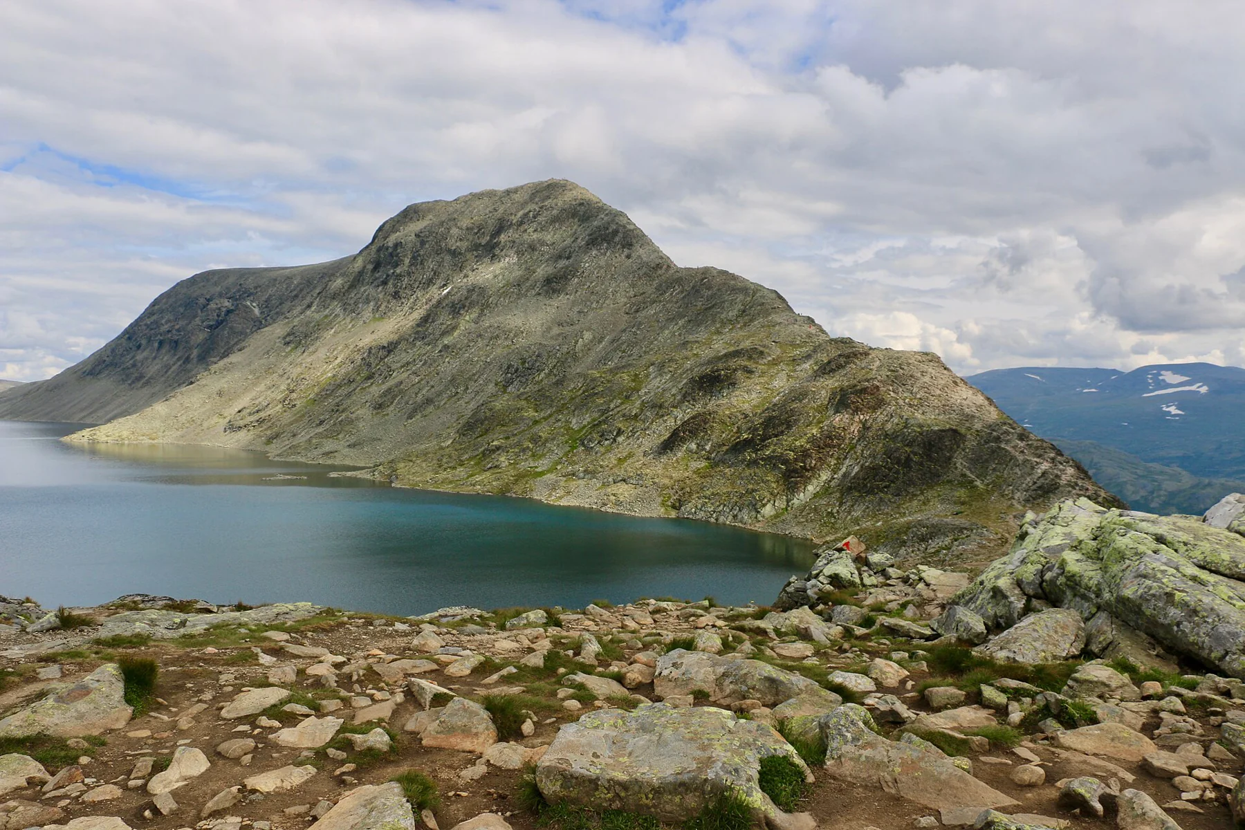 The Besseggen ridge in Norway’s Jotunheimen mountains.