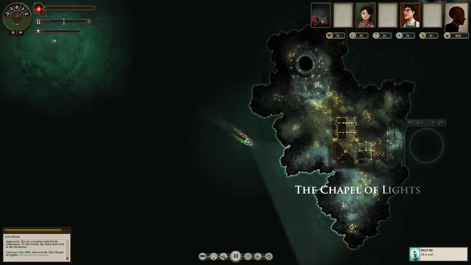 Official gameplay screenshot from SUNLESS SEA